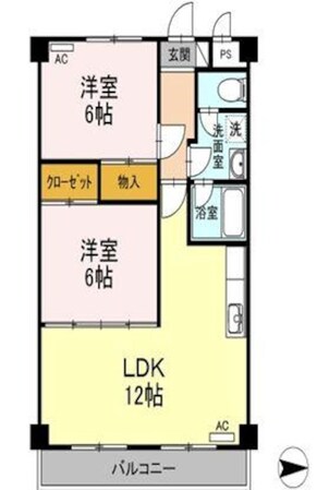 その木ハイツの物件間取画像